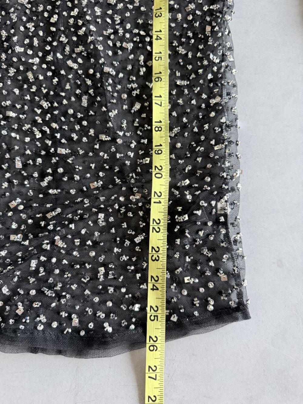 Isabel Marant Todiz Crystal Embellished Tulle Top Silver Black Size T1 US 4 NWT - Picture 11 of 12